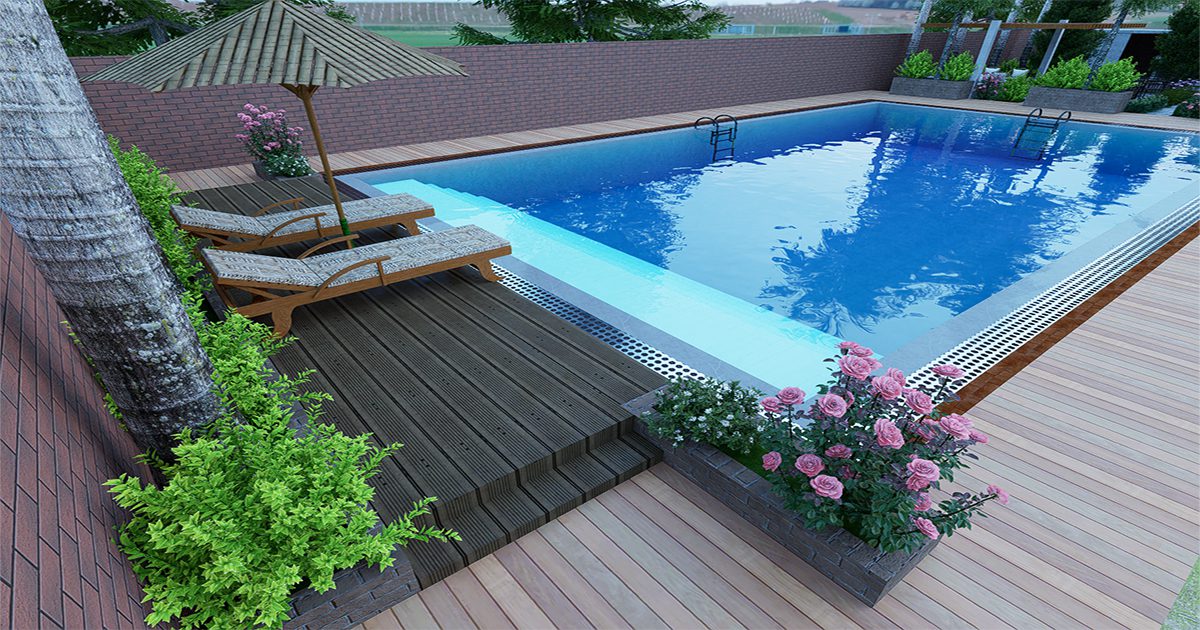 Roof top swimming pool design