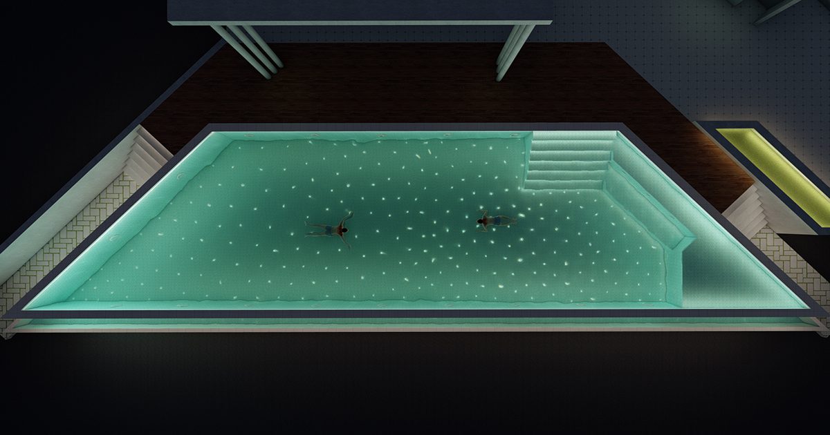 Geometric swimming pool designs